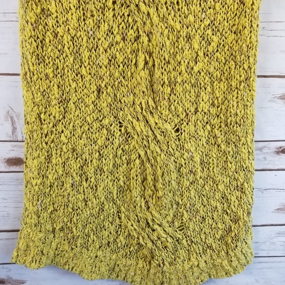 [Anthro]Moth yellow open knit short sleeve sweater - Picture 5 of 8